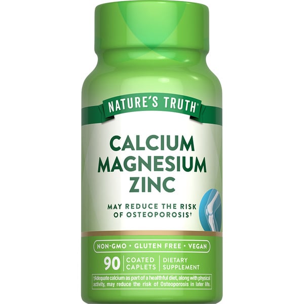 Vitamins & Supplements Nature's Truth Calcium, Magnesium, Zinc Caplets hero