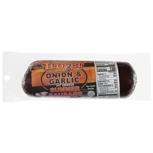 Troyer Summer Sausage, Onion & Garlic hero