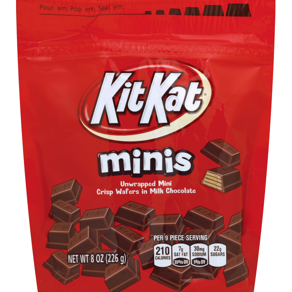 Candy & Chocolate Kit Kat Crisp Wafers, in Milk Chocolate, Mini hero