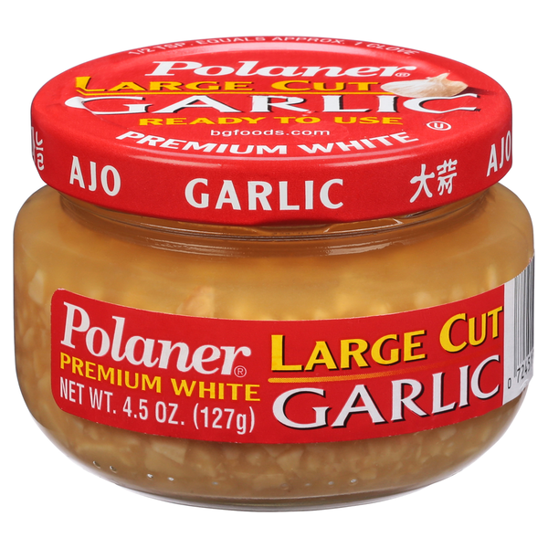 Canned & Jarred Vegetables Polaner Garlic, Large Cut hero