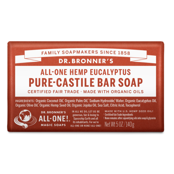 Body Lotion, Soap & Oils Dr. Bronner's Eucalyptus, Pure-Castile Bar Soap hero