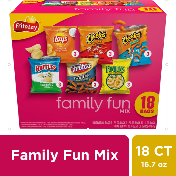 Candy & Chocolate Frito Lay Snacks Family Fun Mix Variety Packs hero