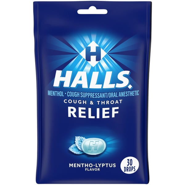 Cough & Cold Medicine Halls Relief Mentho-Lyptus Cough Suppressant/Oral Anesthetic Drops hero