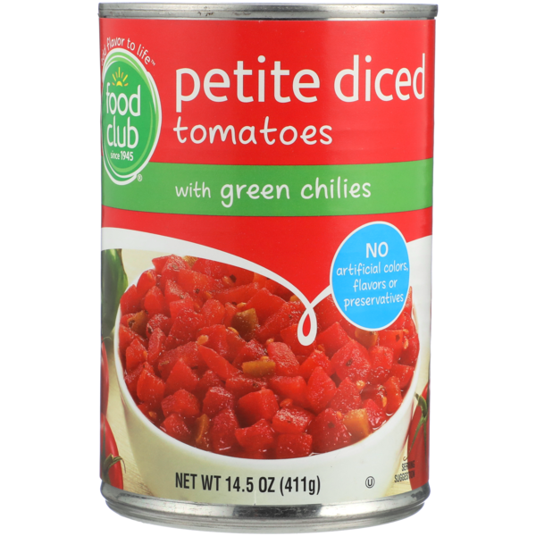 Canned & Jarred Vegetables Food Club Petite Diced Tomatoes With Green Chilies hero