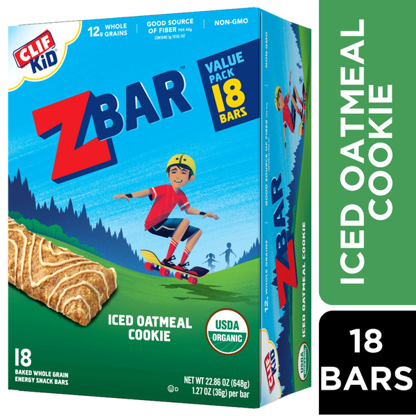 Cookies & Cakes Zbar Iced Oatmeal Cookie Organic Kids Snack Bars hero