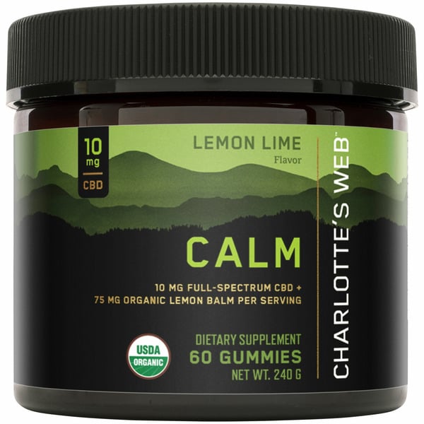 Fish Oil & Omegas Charlotte's Web Hemp Extract-Infused, 10 mg,  Calm, Gummies, Lemon Lime hero