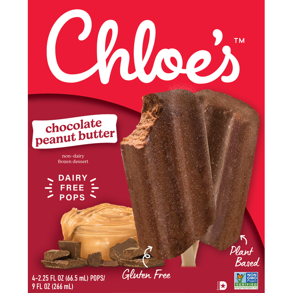 Chloe's Chocolate Peanut Butter Oatmilk Pops hero