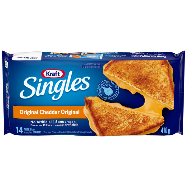 Packaged Cheese Kraft Singles Original Thick Slices hero