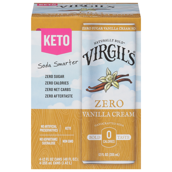 Soft Drinks Virgil's Soda, Zero, Vanilla Cream hero