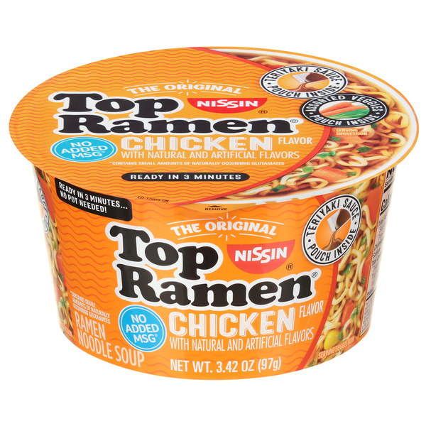 Asian Foods Nissin Ramen Noodle Soup, Chicken Flavor hero