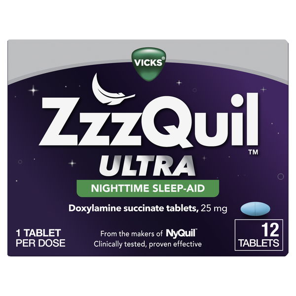 Vicks ZzzQuil Ultra Sleep Aid Tablets, 25mg Doxylamine Succinate hero