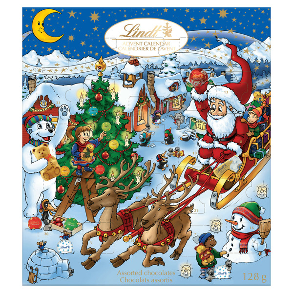 Candy & Chocolate Lindt Kids Christmas Assorted Milk Chocolate Advent Calendar, 128 Grams hero