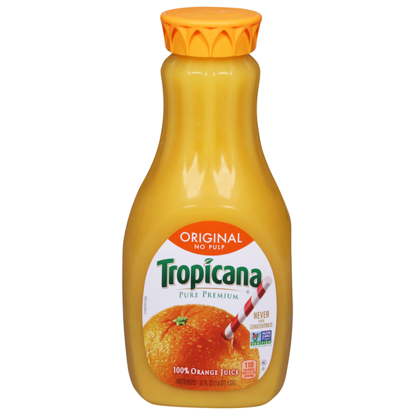 Juice & Nectars Tropicana 100% Orange Juice, Original, Pure Premium, No Pulp hero