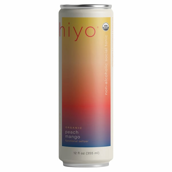 Water, Seltzer & Sparkling Water Hiyo Organic Peach Mango Non-alcoholic Social Tonic hero