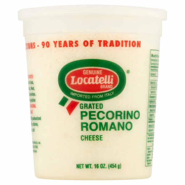 Specialty Cheeses Locatelli Grated Pecorino Romano Cheese hero