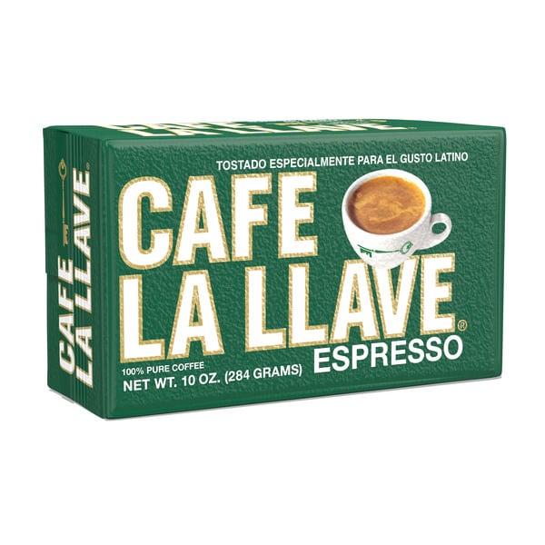 Coffee Grounds and Whole Beans Café La Llave Espresso, Dark Roast, 100% Pure Coffee hero