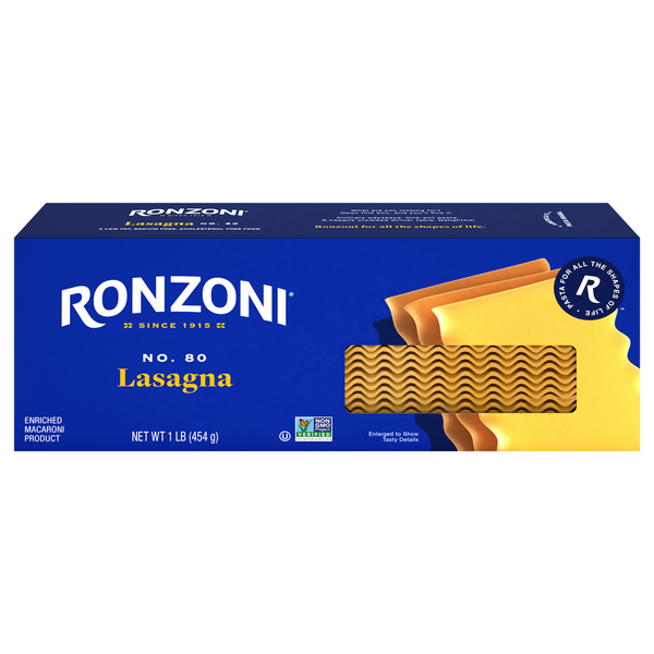 Dry Pasta Ronzoni Lasagna, No. 80 hero