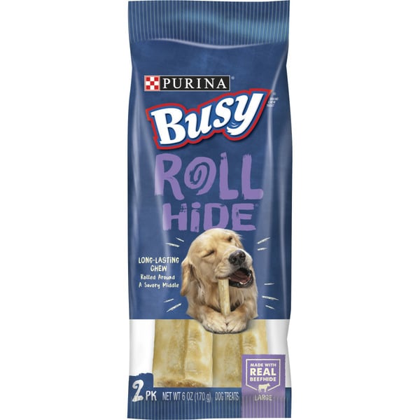 Water, Seltzer, Sparkling Water Purina Busy Rawhide Large Breed Dog Bones, Rollhide hero