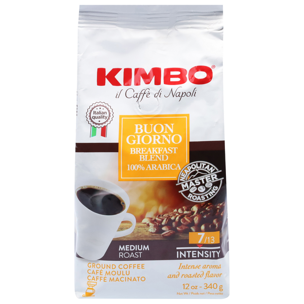 Coffee Kimbo Coffee, Ground, Medium Roast, Breakfast Blend hero