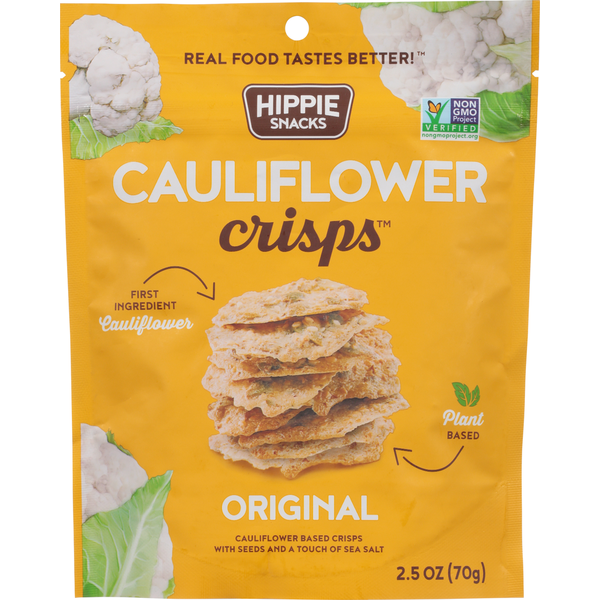 Juice & Nectars Hippie Snacks Cauliflower Crisps, Original hero