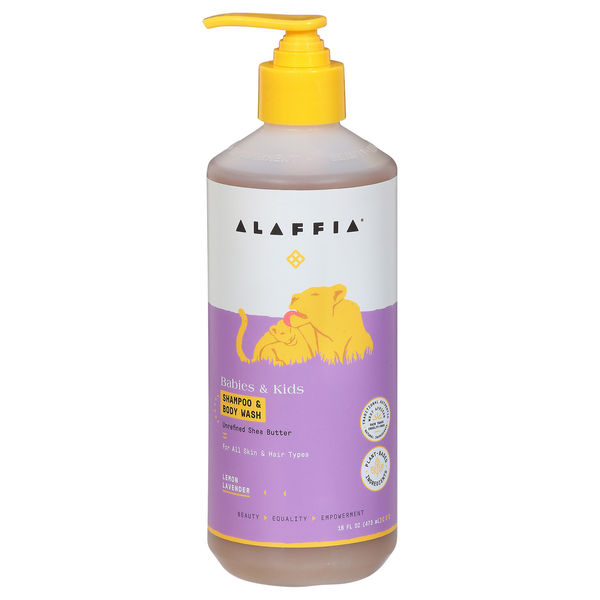 Alaffia Shampoo & Body Wash, Lemon Lavender, Babies & Kids hero