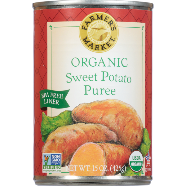 Canned/Pouch Fruit & Applesauce Farmer's Market Sweet Potato Puree, Organic hero