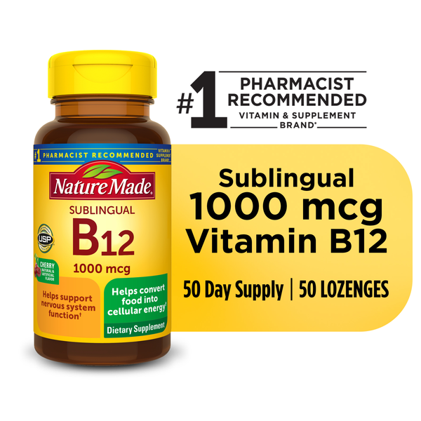 Vitamins & Supplements Nature Made Sublingual Vitamin B12 1000 mcg Micro-Lozenges hero