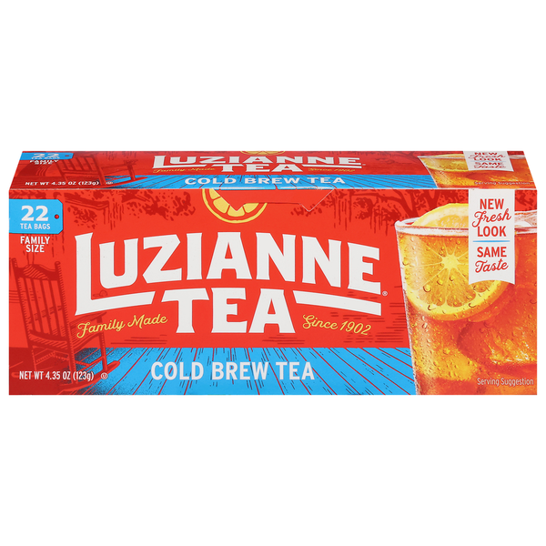 Tea Luzianne Cold Brew Special Blend Iced Tea, Family Size Tea Bags hero