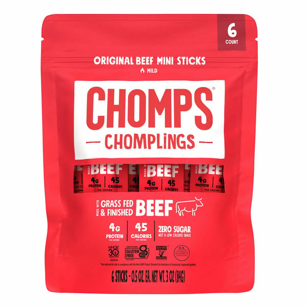 Chomps Mini Original Beef Sticks hero