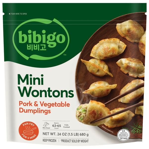 Appetizers & Sides Bibigo Mini Wontons Pork & Vegetable Dumplings hero