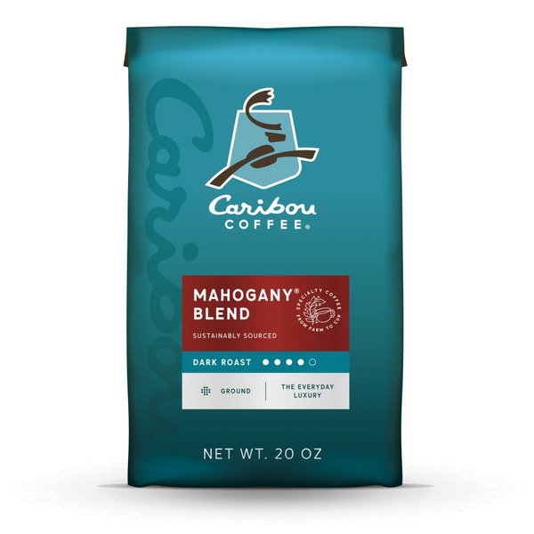 Coffee Caribou Coffee Mahogany, Dark Roast Ground Coffee, Bag hero