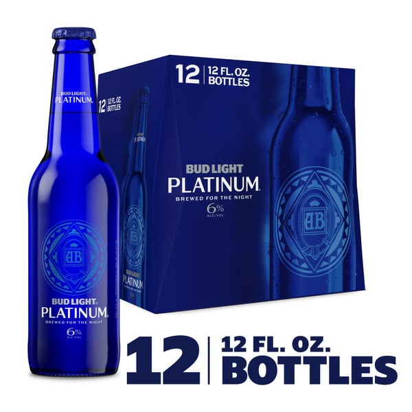 Lagers Bud Light Platinum Lager Beer Bottles hero