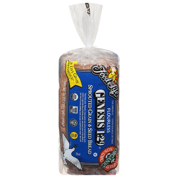 Frozen Breads & Doughs Food for Life Bread, Sprouted Grain & Seed, Flourless hero