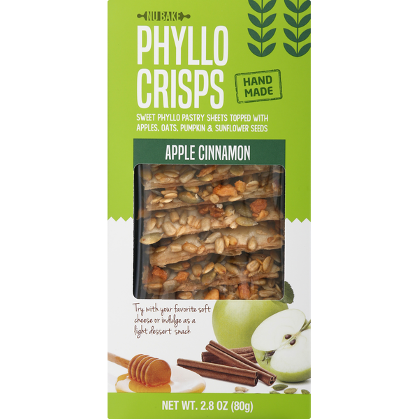 Crackers NU BAKE Phyllo Crisps, Apple Cinnamon hero