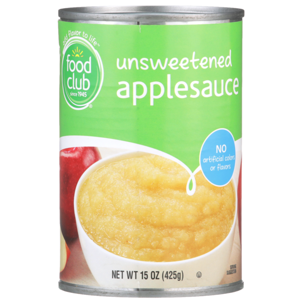 Canned Fruit & Applesauce Food Club Unsweetened Applesauce hero