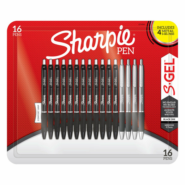 General Office Supplies Sharpie S-Gel Medium Point Gel Pens - Black Ink hero