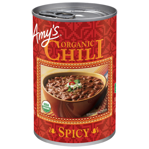 Canned Meals & Beans Amy's Kitchen Spicy Chili hero