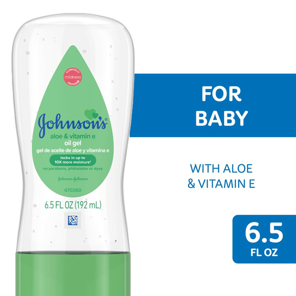 Baby Bath & Body Care Johnson's Oil Gel, Aloe Vera & Vitamin E, Soothing hero