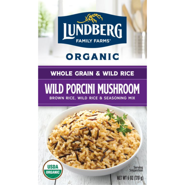 Instant Foods Lundberg Family Farms Organic Whole Grain Wild Porchini Mushroom Rice & Seasoning Mix hero