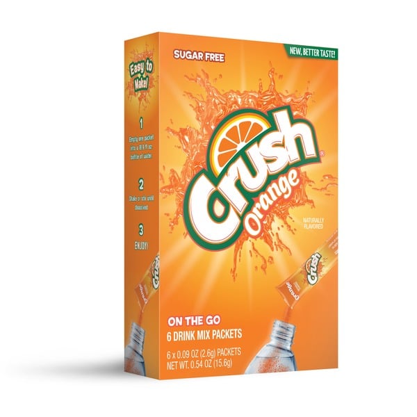 Cocoa & Drink Mixes Crush Drink Mix Packets, Sugar Free, Orange, On The Go hero