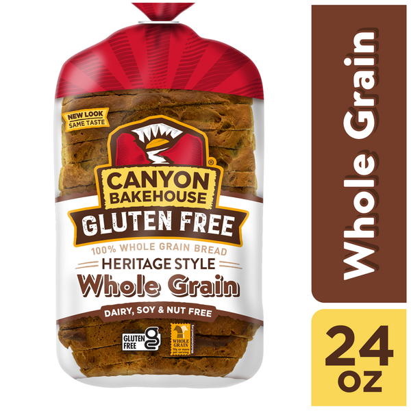 Bread Canyon Bakehouse Heritage Style Whole Grain Gluten Free Bread, Large Sliced, 24 oz Loaf hero