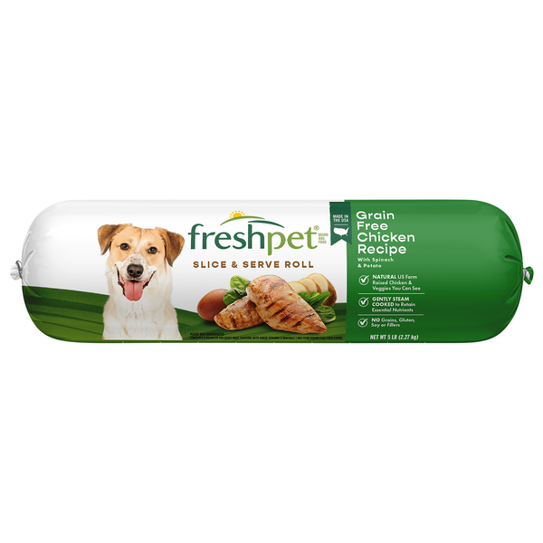 Dog Food & Care Freshpet Dog Food, Grain Free, Chicken Recipe, Slice & Serve Roll hero