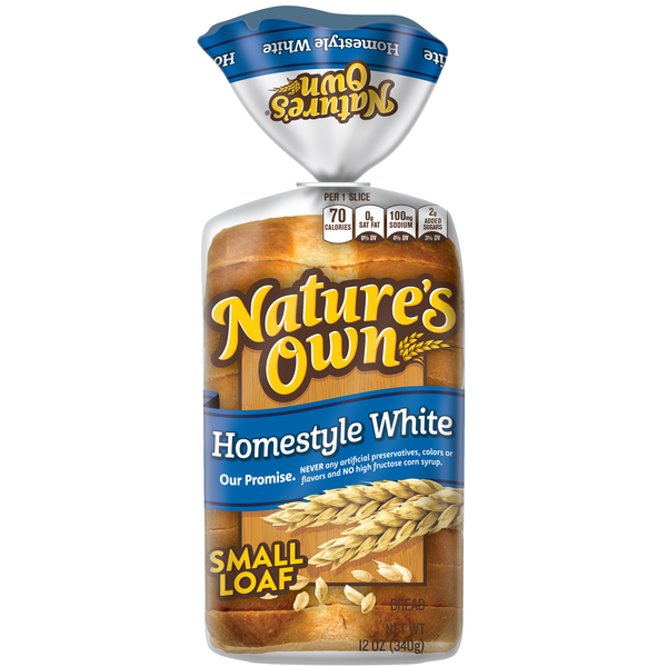 Bread Nature's Own Homestyle White, Small Loaf Size, Sliced Homestyle White Bread hero