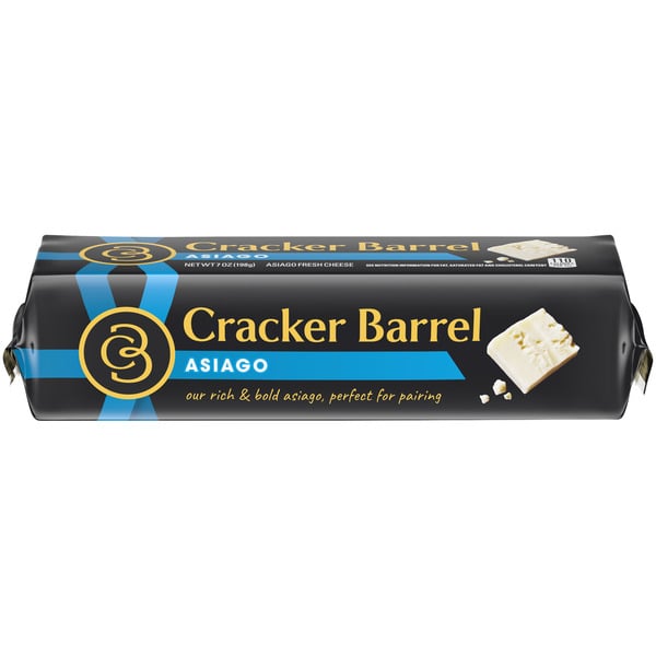 Packaged Cheese Cracker Barrel Asiago Cheese, oz Block hero