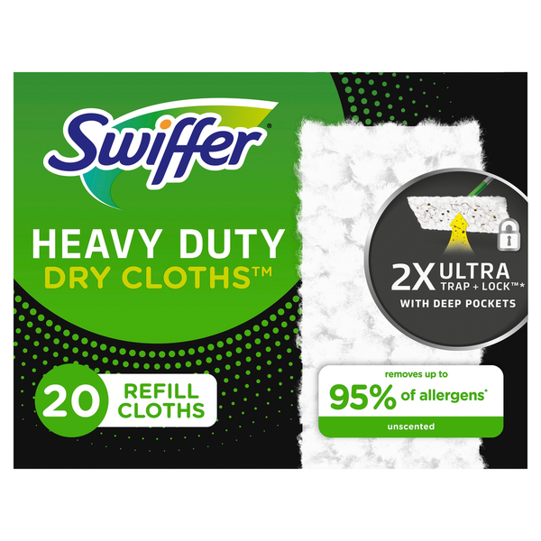 Cleaning Products Swiffer Sweeper Heavy Duty Dry Multi-Surface Cloth Refills hero