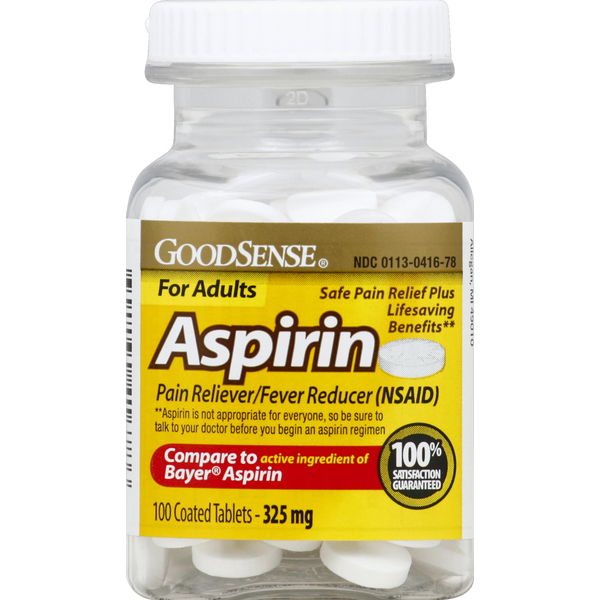 Muscles, Joints & Pain Relief Good Sense Aspirin, 325 mg, For Adults hero