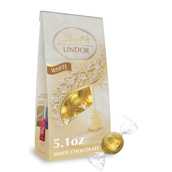 Candy, Chocolate & Gum Lindt Lindor White Chocolate Candy Truffles hero