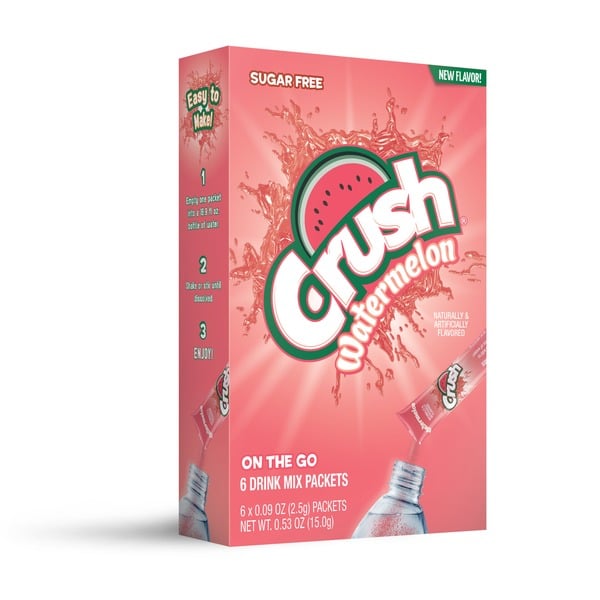 Cocoa & Drink Mixes Crush Drink Mix Packets, Sugar Free, Watermelon, On The Go hero