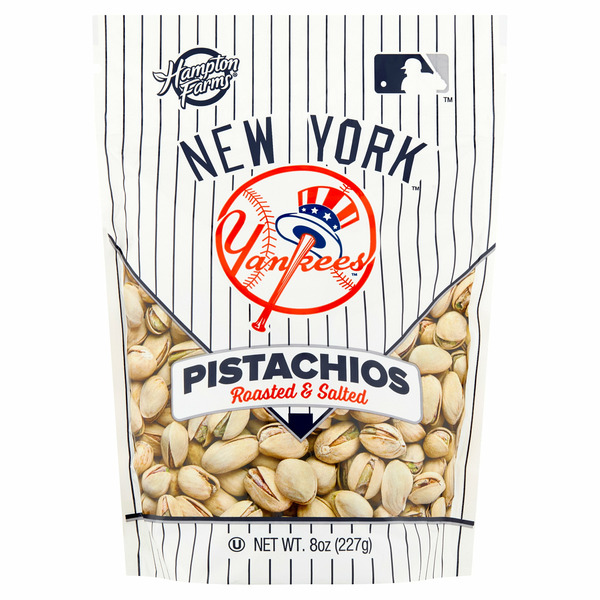 Hampton Farms New York Yankees Roasted & Salted Pistachios hero