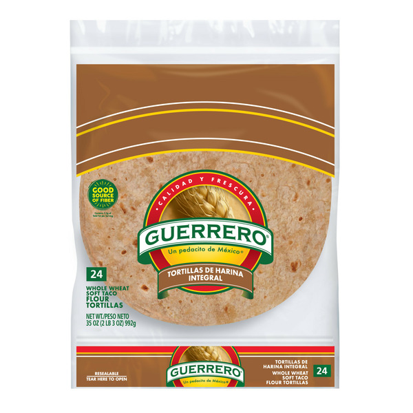 Tortillas & Flat Bread Guerrero Whole Wheat Soft Taco Flour Tortillas hero